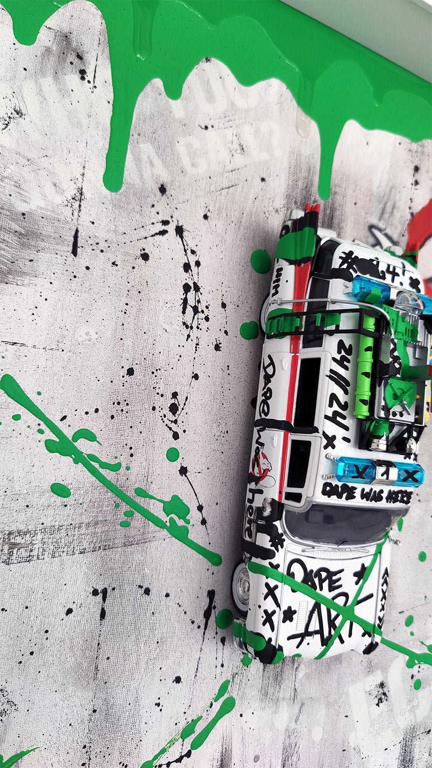 Ghostbusters – Ecto - 1 im Mixed - Media Street - Art - Stil - DAPE - ART - SHOP