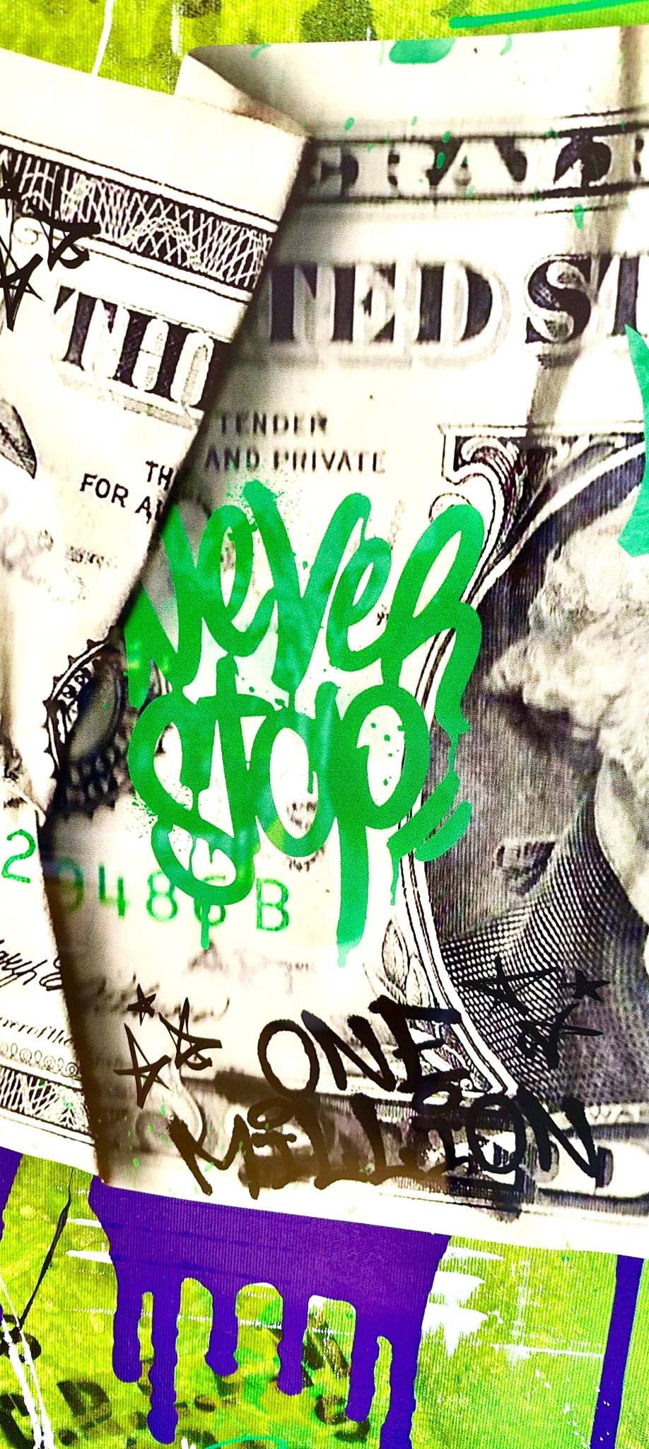 Green Dreams - the Art of Hustle 100x70cm - DAPE - ART - SHOP