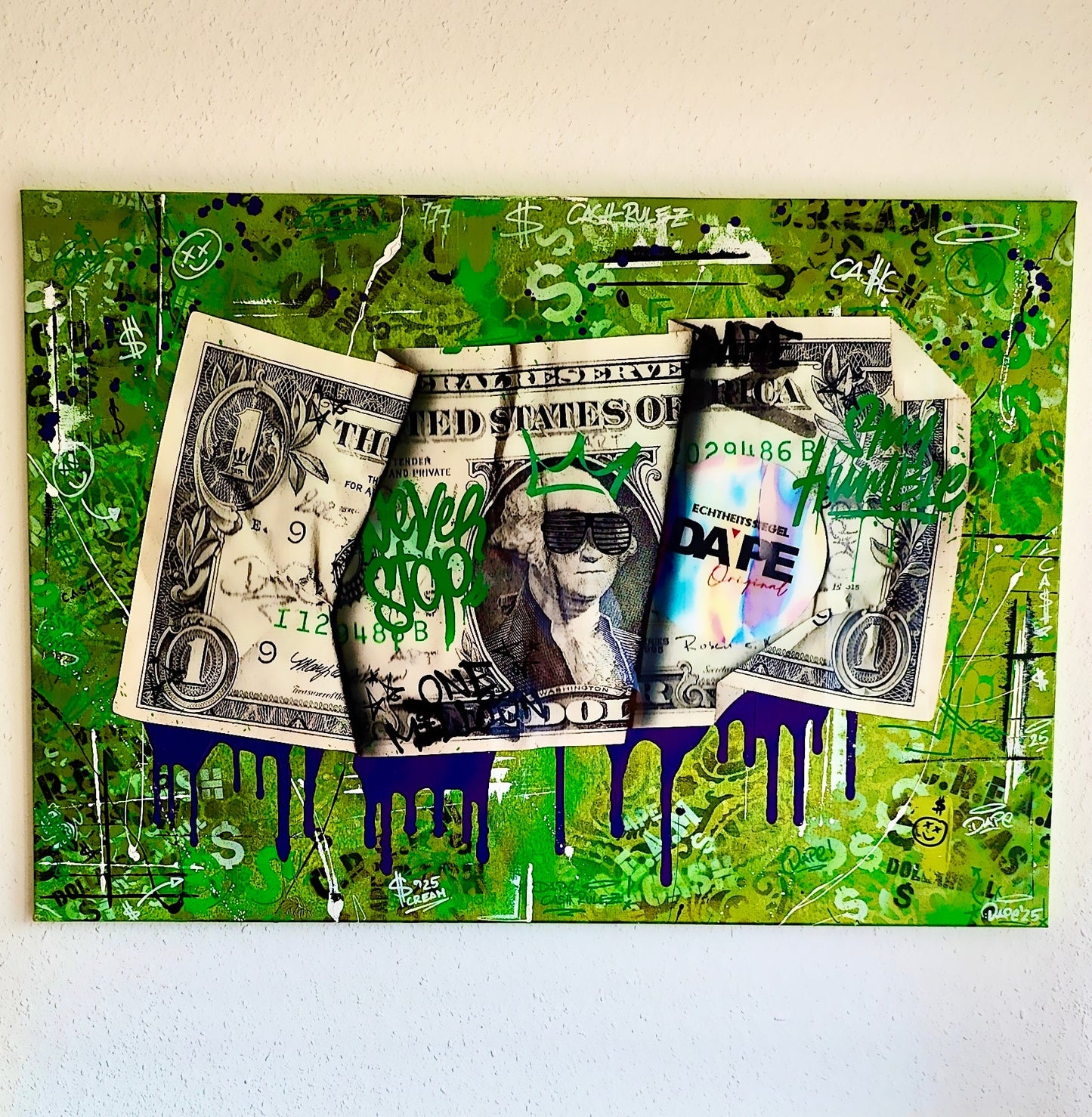 Green Dreams - the Art of Hustle 100x70cm - DAPE - ART - SHOP