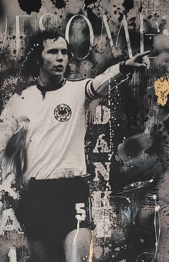 Kaiser Franz – Hommage an die Fußball - Legende in Mixed Media - DAPE - ART - SHOP