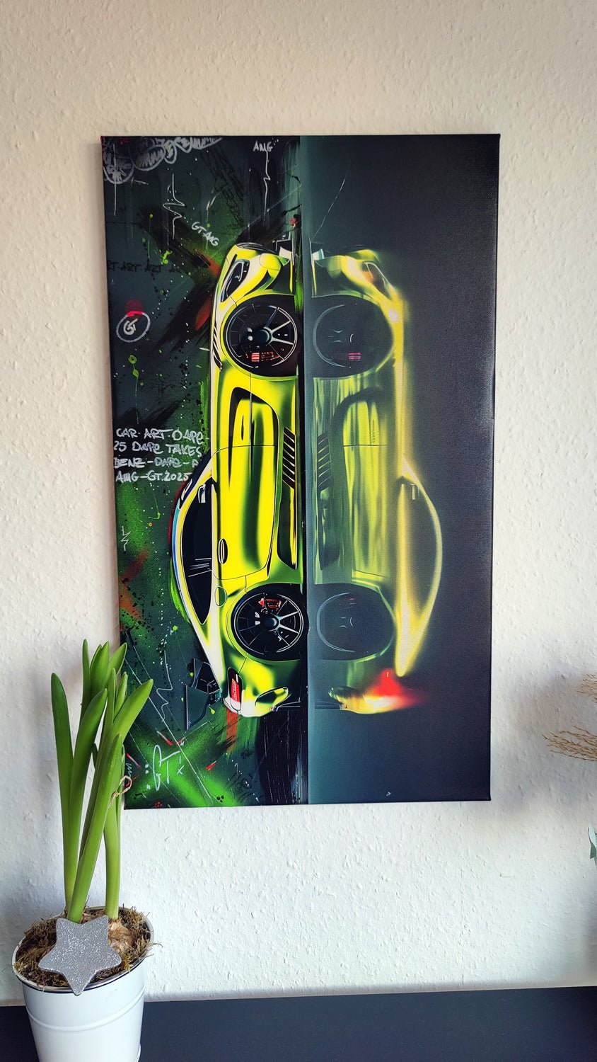 Reflections of Speed – Mercedes GT AMG in Plexiglas - DAPE - ART - SHOP