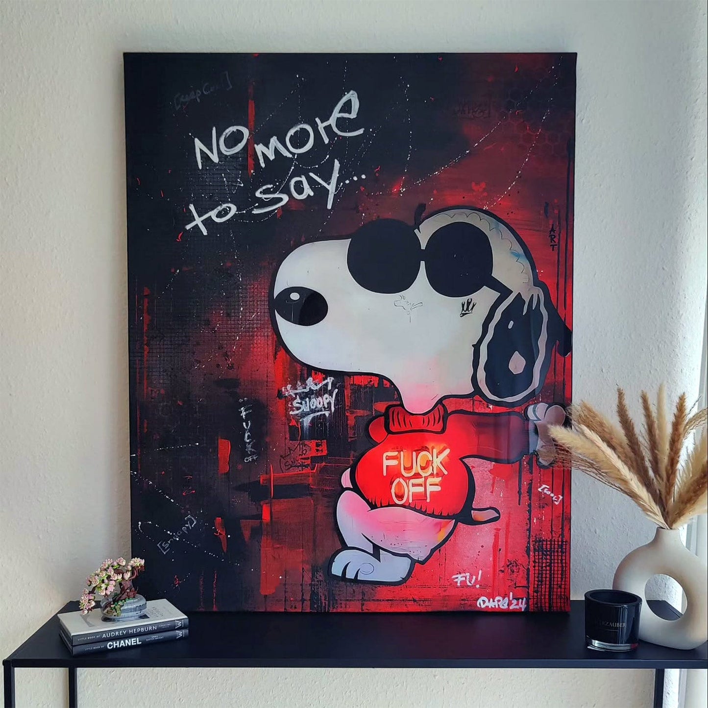 Snoopy mit Attitude 100x80cm - DAPE - ART - SHOP