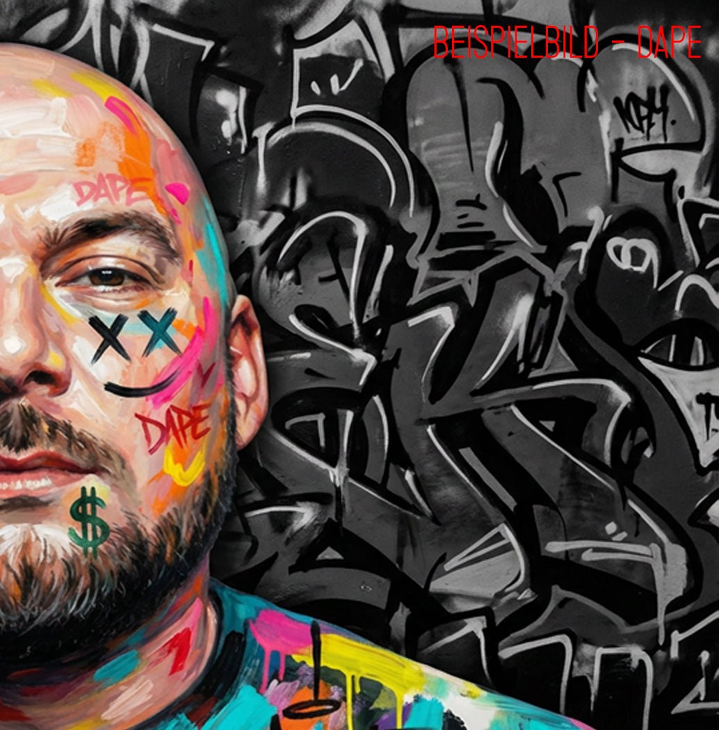 DAPE Mixed Media Kunst 2026 mit Deutschrap-Stars – Sido, Haftbefehl & mehr - DAPE-ART-SHOP