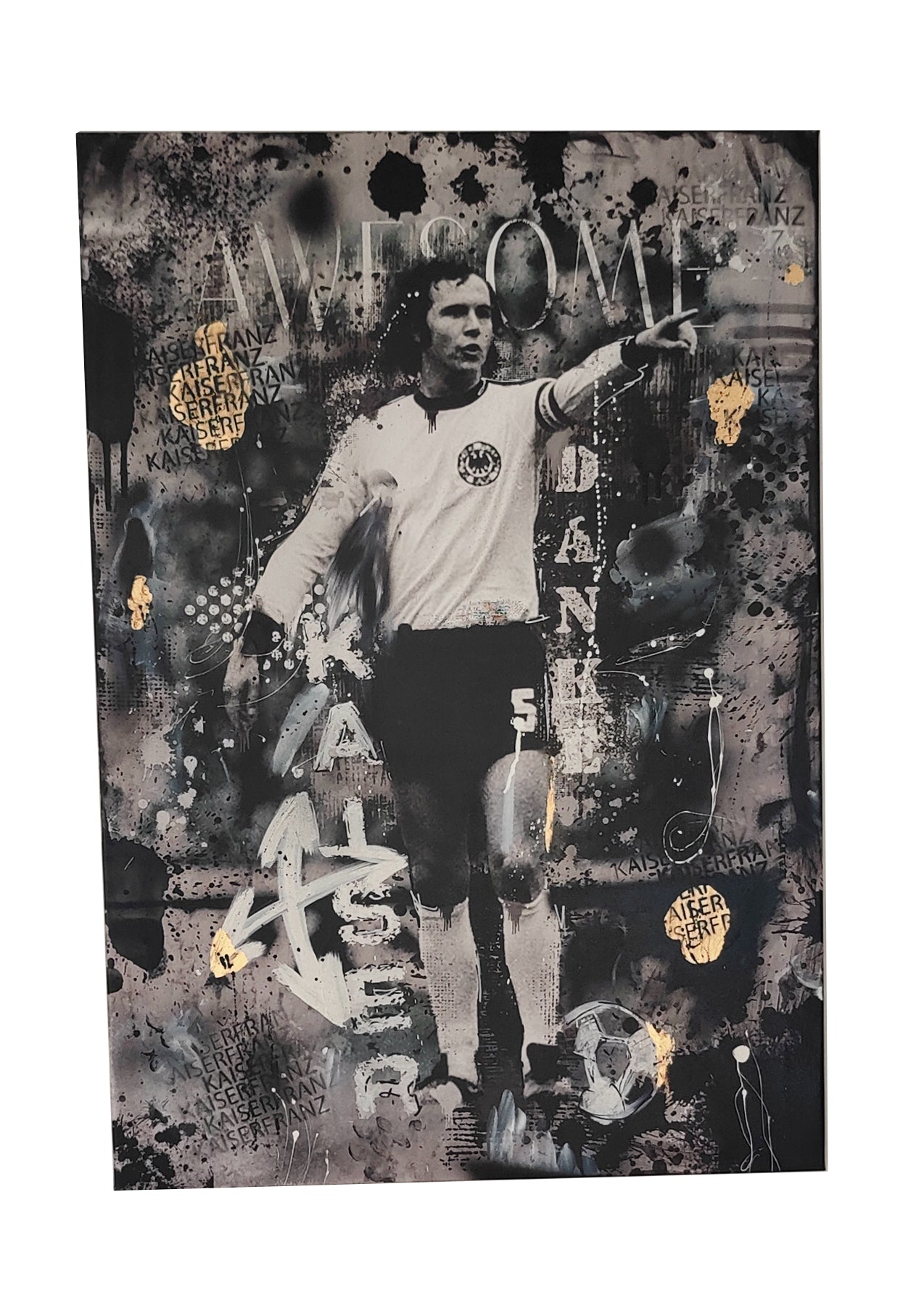 Kaiser Franz – Hommage an die Fußball - Legende in Mixed Media - DAPE - ART - SHOP