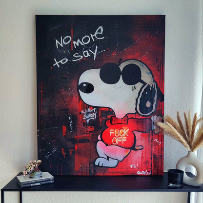 Snoopy mit Attitude 100x80cm - DAPE - ART - SHOP